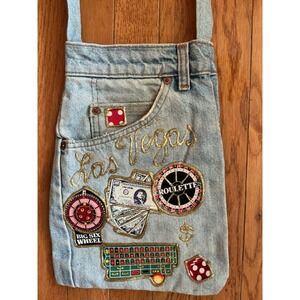 Las Vegas Vintage UNIQUE Hand Crafted Jean Shoulder Bag Made from Levi's 550